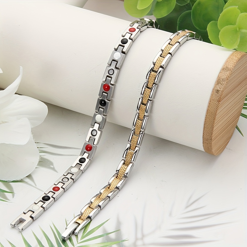 Women's Stainless Steel Magnetic Bracelet, Adjustable Gift